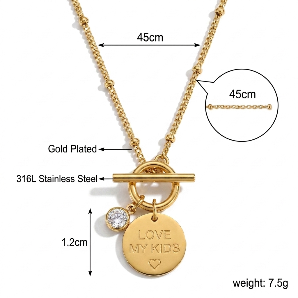 Proud mom necklace