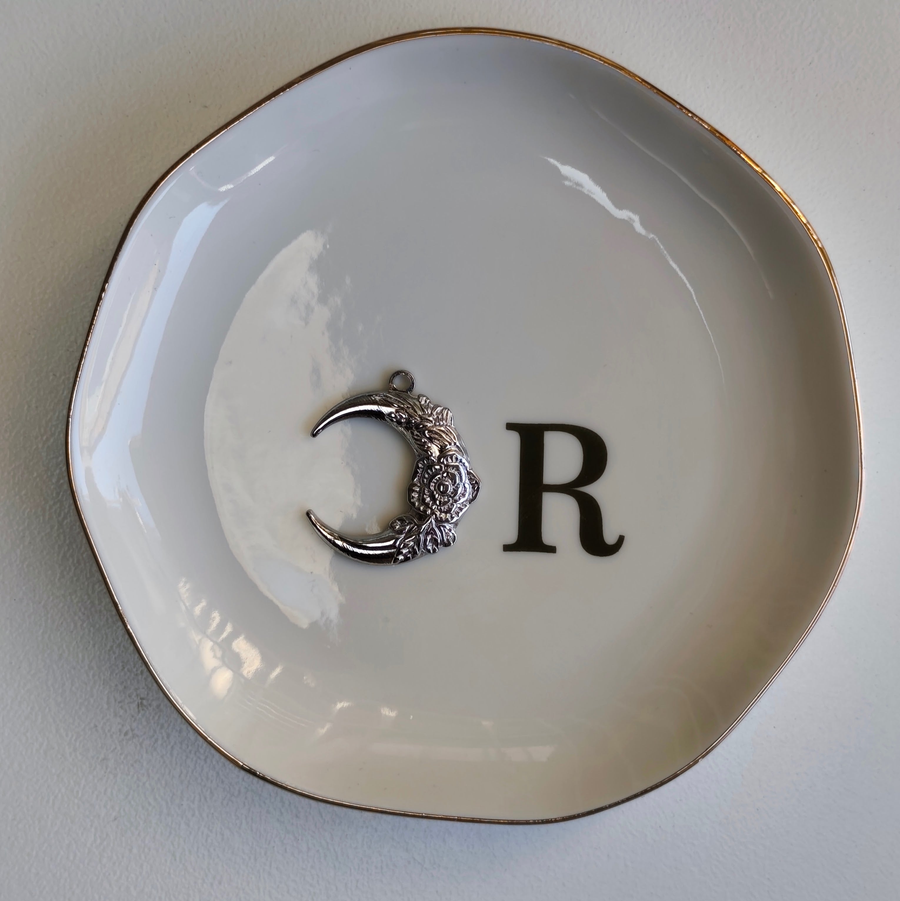 Crescent rose charm
