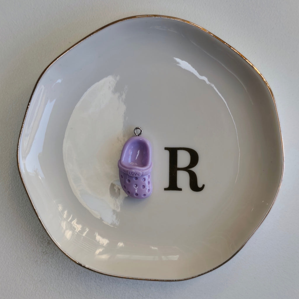 Purple croc charm