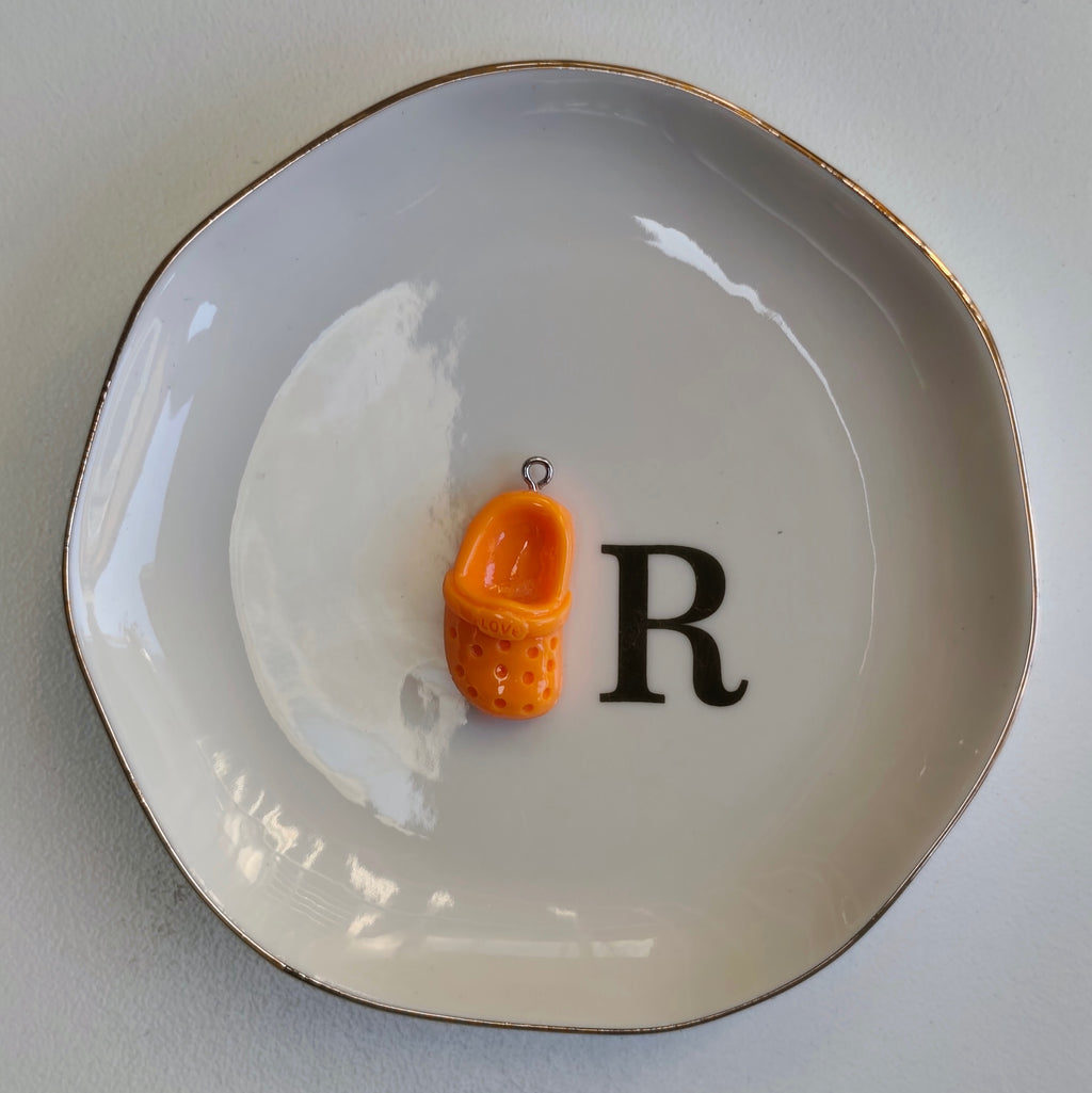 Orange croc charm