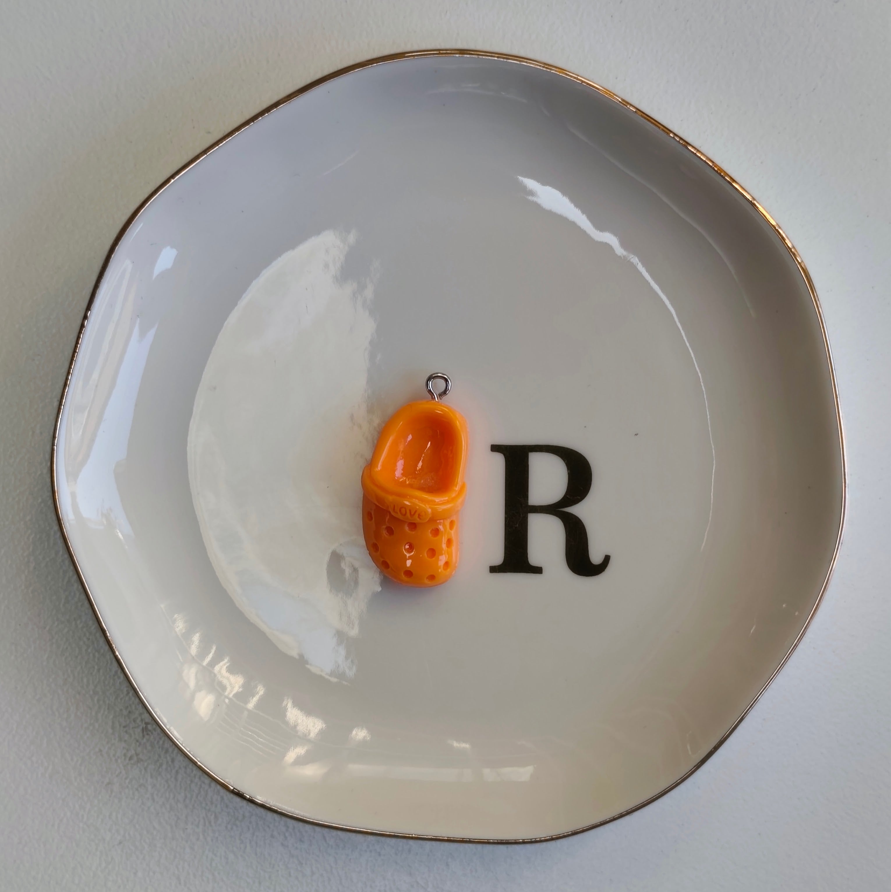 Orange croc charm